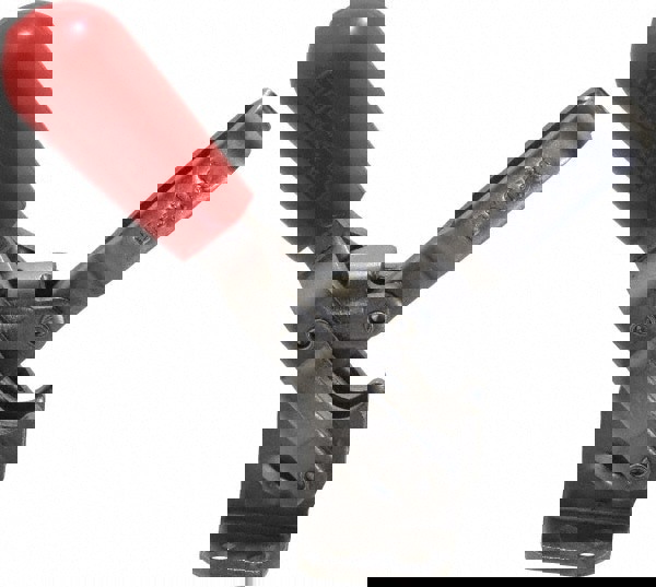 Manual Hold-Down Toggle Clamp: Vertical, 250 lb Capacity, U-Bar, Flanged Base